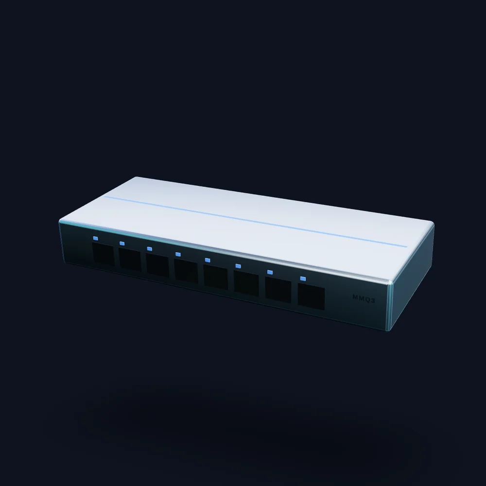MMQ3 8-Port Gigabit Switch — original MMQ3 concept render