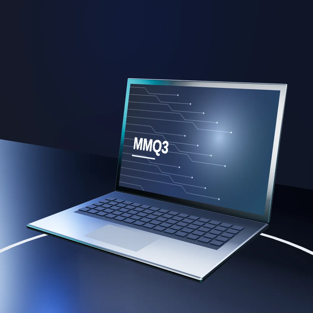 MMQ3 UltraBook Air 15 in a workspace setting (MMQ3 concept render)